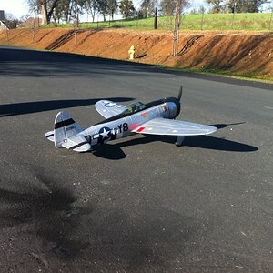 Parkzone P-47 Dec 2010 Christmas gift from The Family. What a killer plane. Flys great.

02/2012 Sold because I wasn't flying much and my garage was o