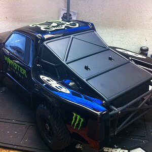 Team Associated SC8e new body I painted seeing the ones I got were when I bought it used were in very bad shape.