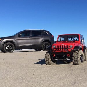 jeeps on the beach